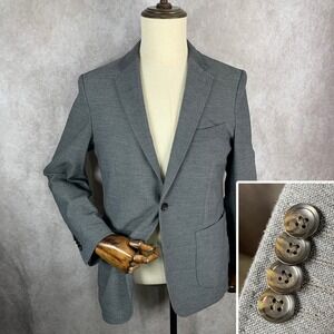 Rodd & Gunn Blazer Jacket Men Small Gray Performance Unlined